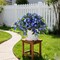 Artificial Outdoor Flowers – UV Resistant Faux Silk Impatiens 2 Bundles Fake Plants for Planters, Porch, Patio, Yard, Window Box & Garden Decor (No Fade, Realistic Plastic Flowers)
